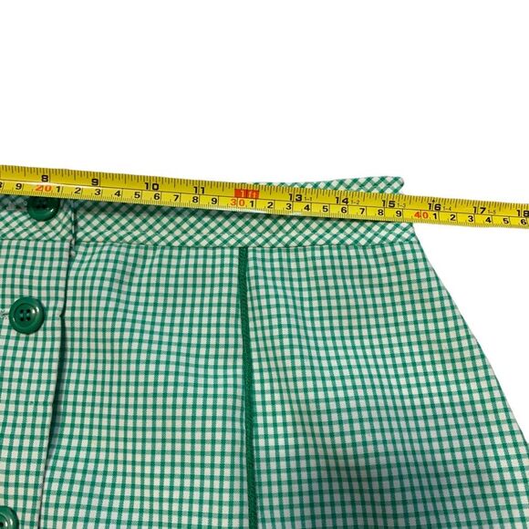Bonne Petite Vintage Plaid Skirt Green Button Front Women’s Size 16 P - Picture 9 of 11